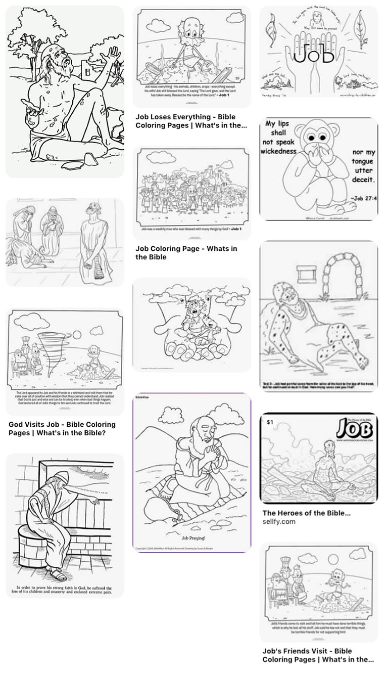 job bible coloring pages for kids