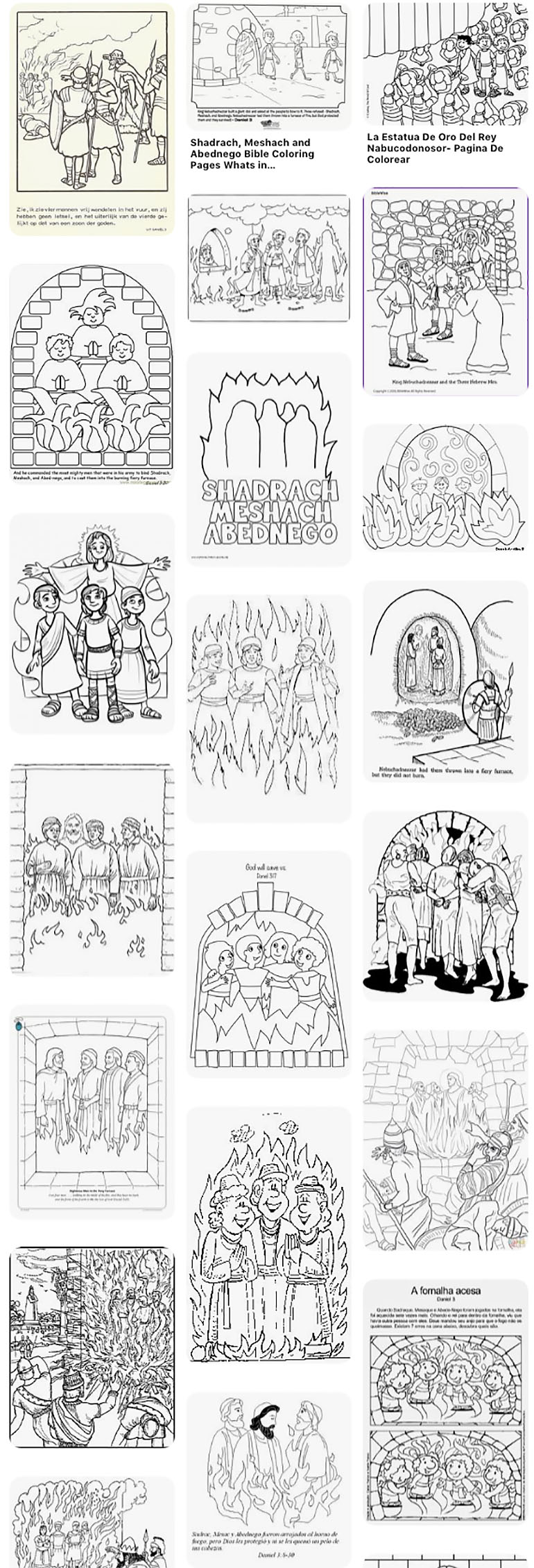 daniel shadrach meshach and abednego coloring pages